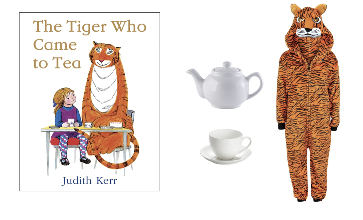 Easy the tiger who came to tea teacher costume for world book day