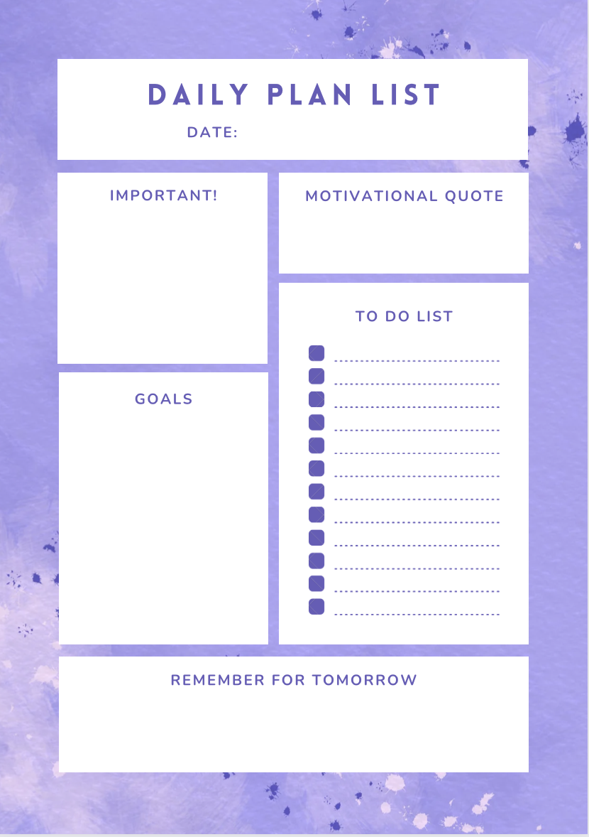 Teacher free printable daily planner sheet